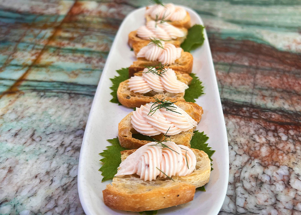 Smoked Salmon Mousse Crostini