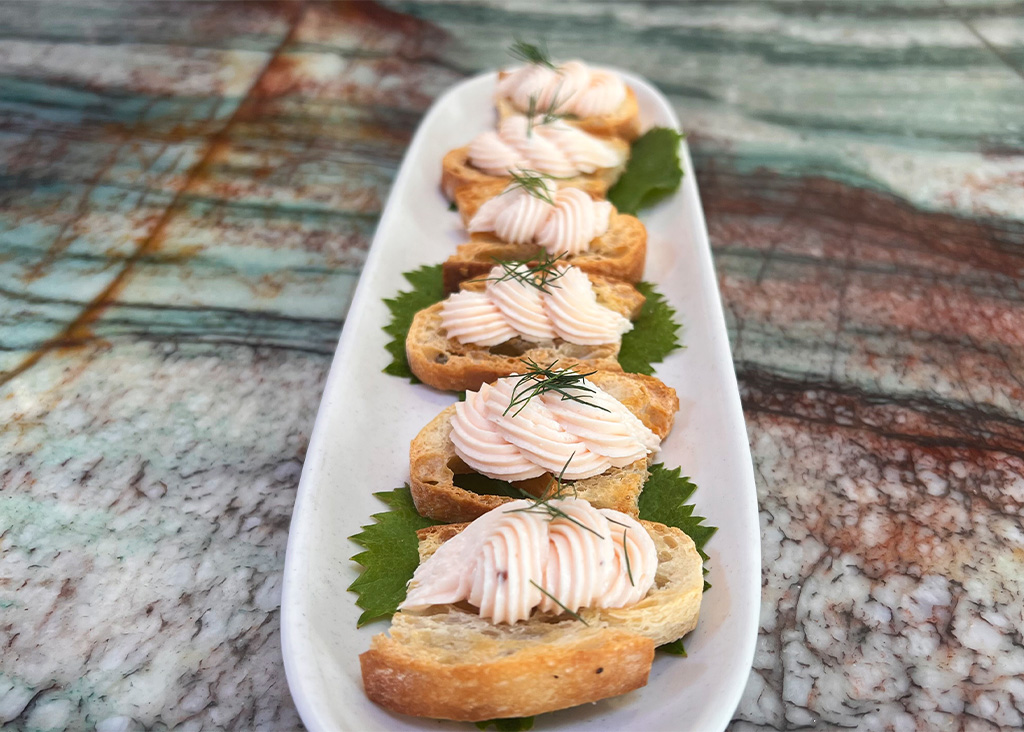 Smoked Salmon Mousse Crostini