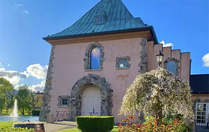 The Tower at Peju Winery in the Spring