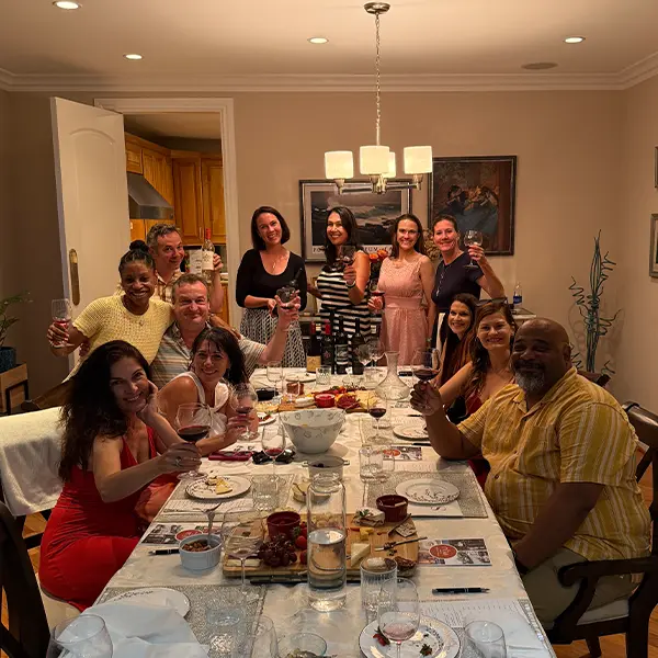 Guests enjoying in home tasting