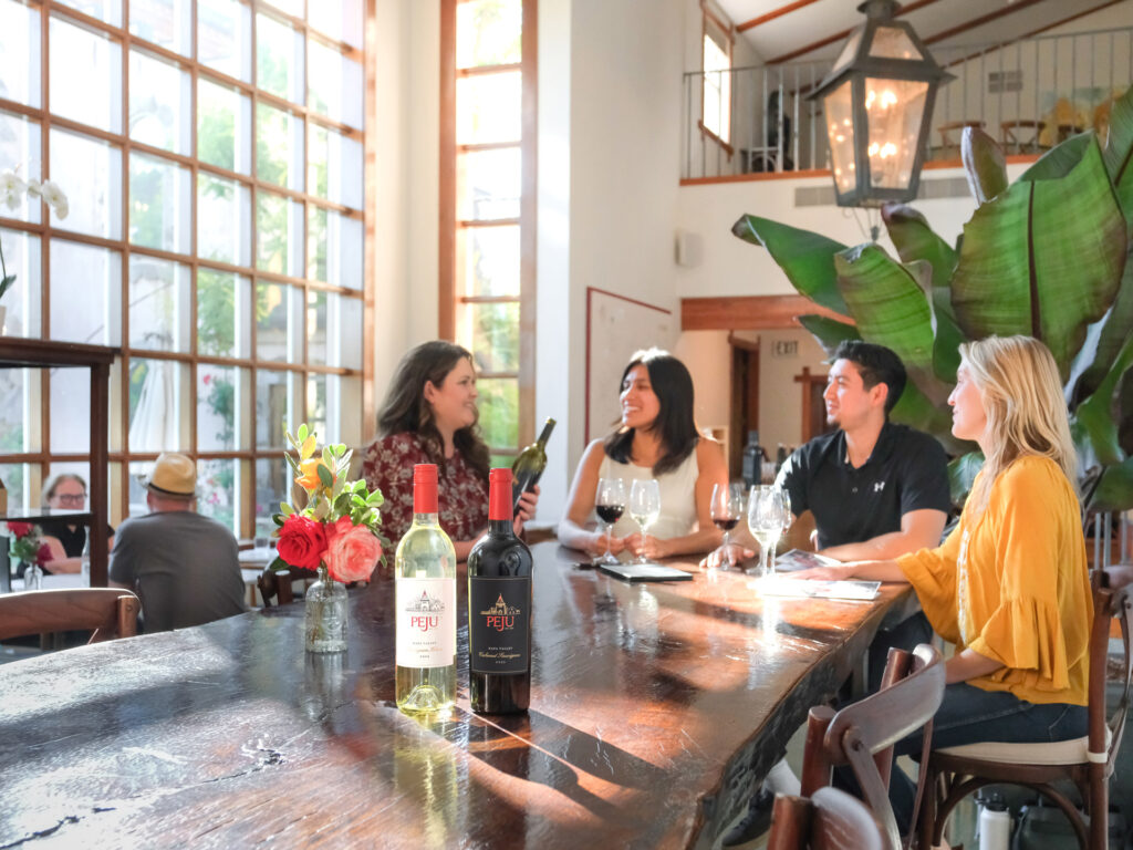 Wine tasting at PEJU